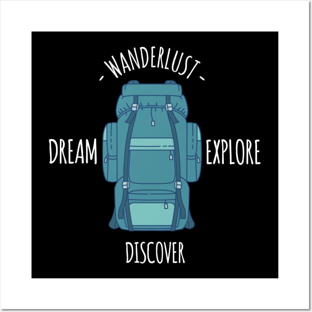 Wanderlust - Dream Explore Discover Wall Art by Printnation